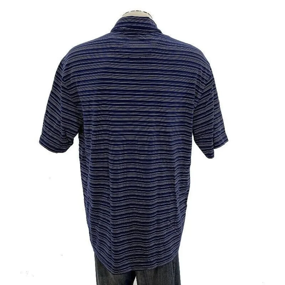Tiger Woods Collection Nike Polo Shirt XL‎ Stripe Golf Casual Mens